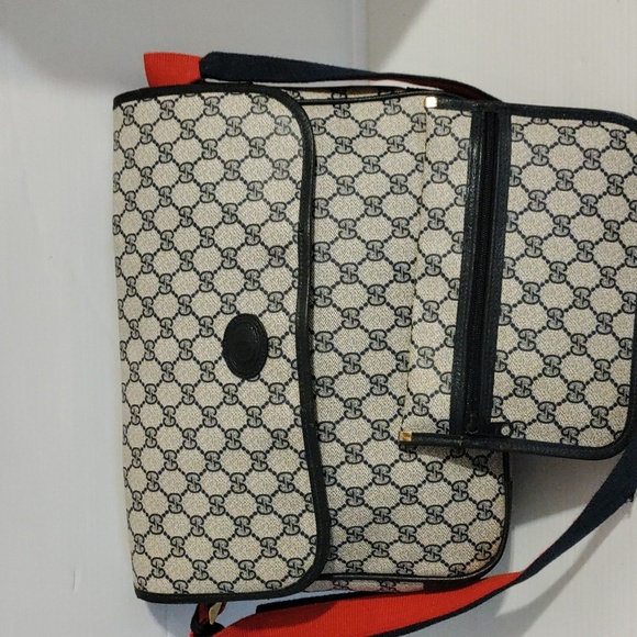 Gucci Blue Messenger Bag/Wallets Authentic Vintage - Picture 4 of 16